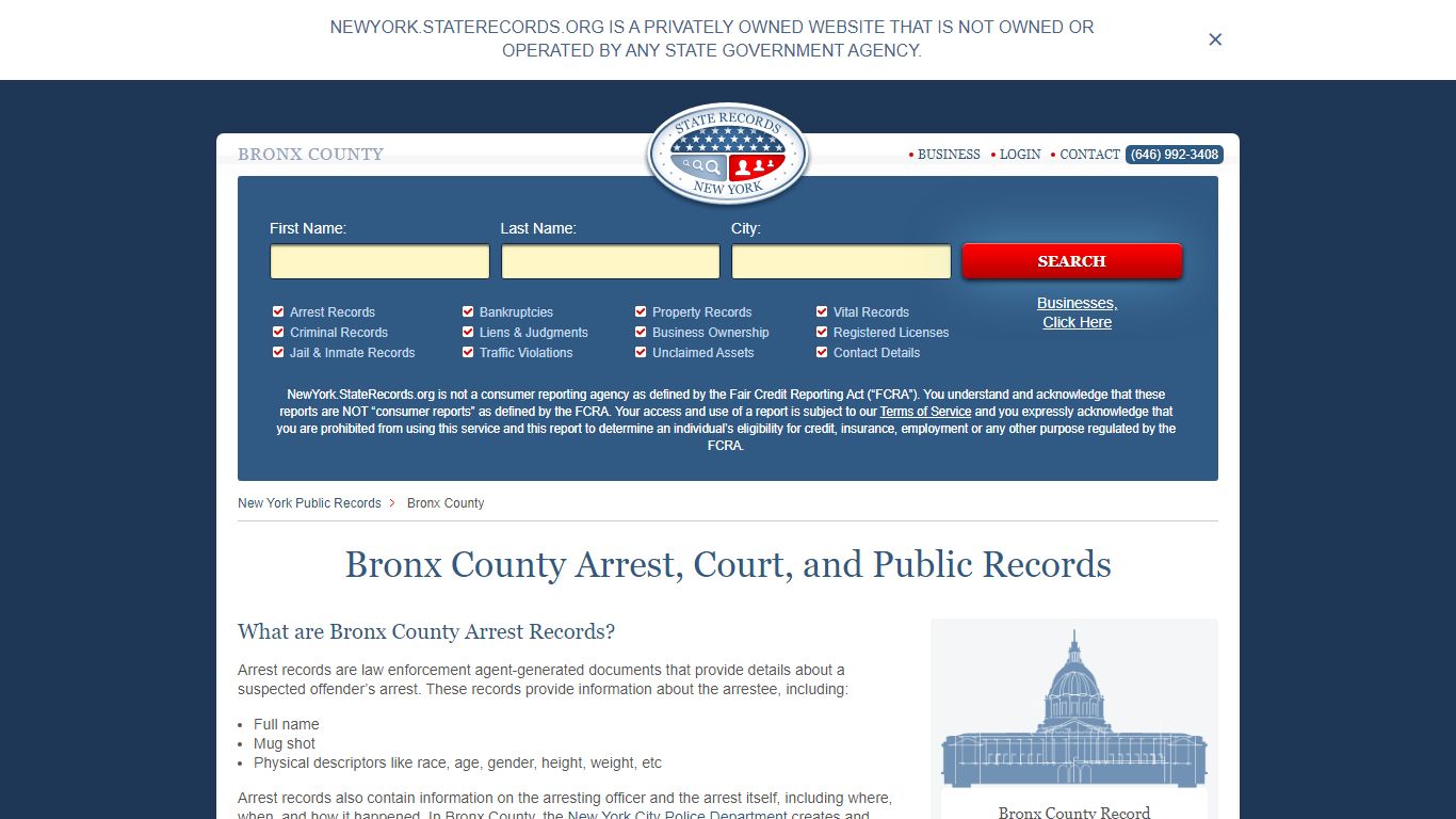 Bronx County Arrest, Court, and Public Records